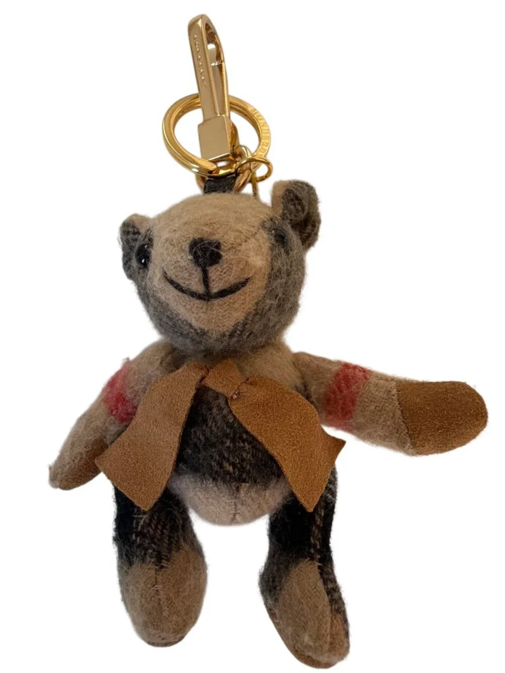 Burberry Nova Check Coated Canvas Tote Bag & Thomas Bear Bag Charm Keychain